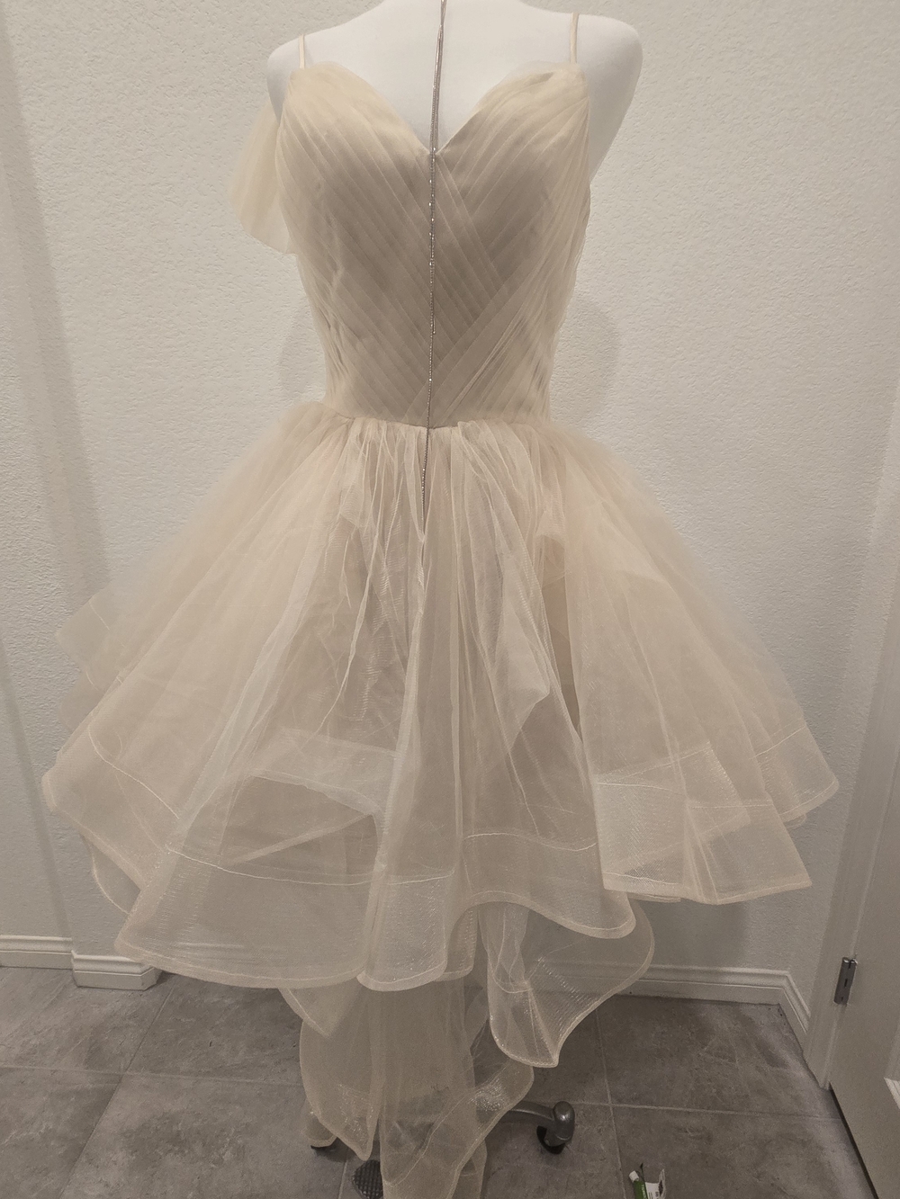 Womens Cream Tulle Wedding/ Party Dress with Layered Skirt